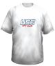 White USA MAT CLUB Wording T-Shirt