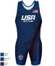 USA Mat Club Slash Line Blue - Singlet