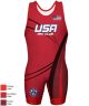 USA Mat Club Slash Line Red - Singlet